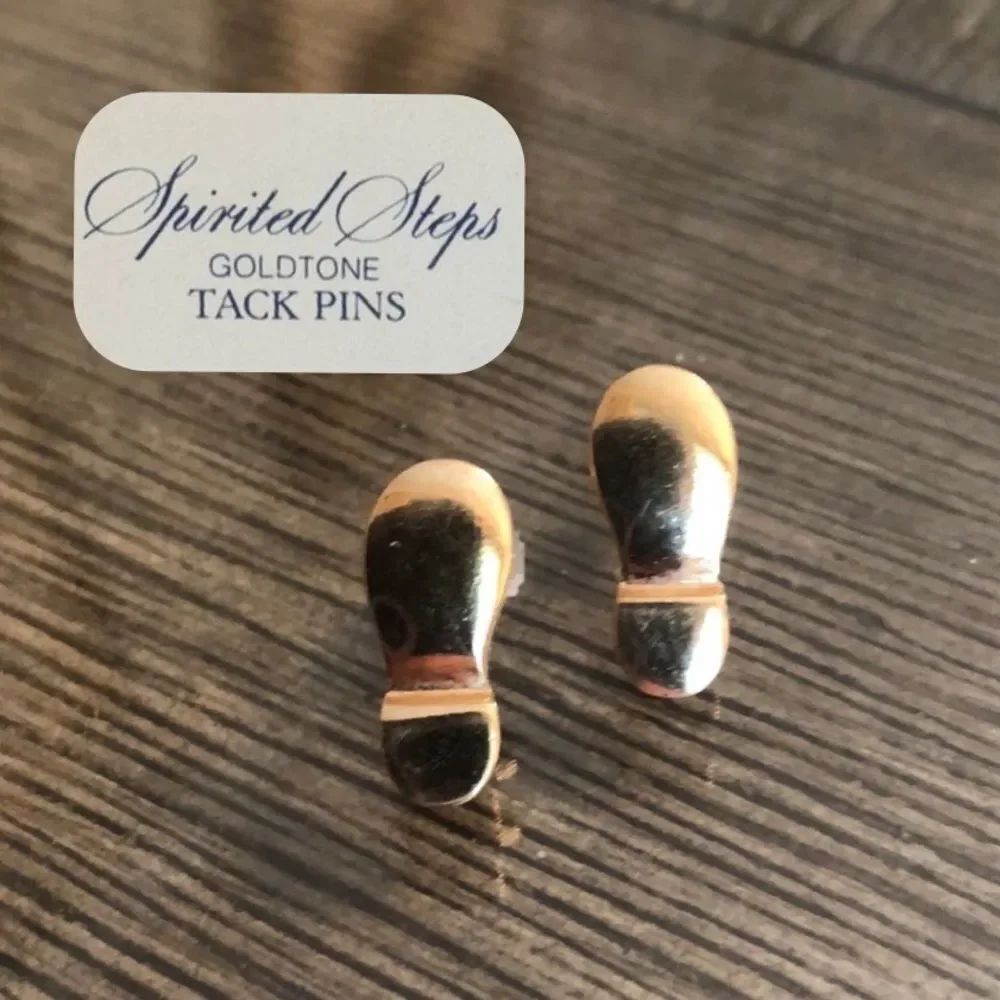 Vintage AVON “Spirited Steps” Footprint, Boot Print Tack Pins, Lapel Pins
